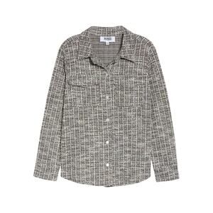 BB Dakota By Steve Madden Cuddled Up Tweed Snap-Up Shacket Women’s Small Black